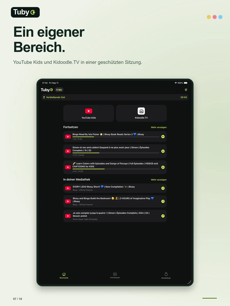 Ein eigener
Bereich.
