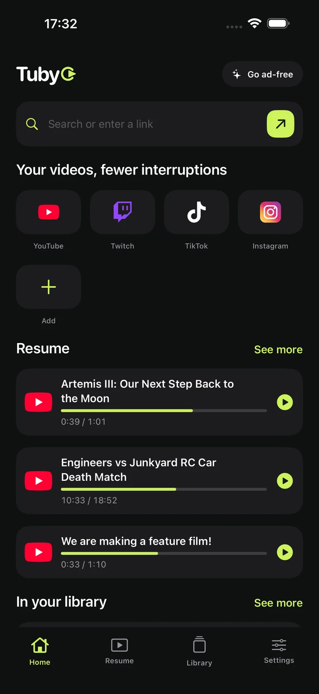 Every feature.
No subscription.