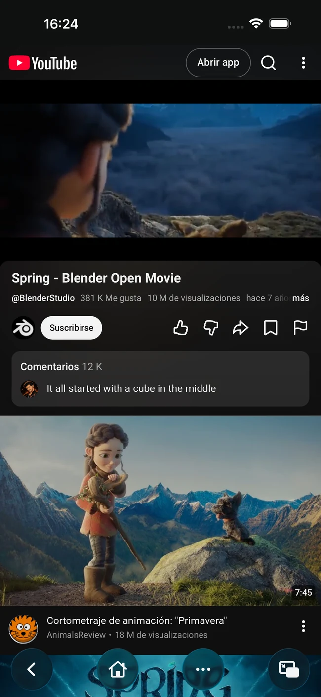 YouTube.
Aún más inmersivo.